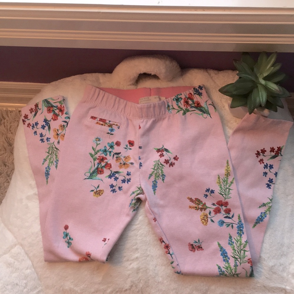 Zara girls floral leggings. Zara soft collection